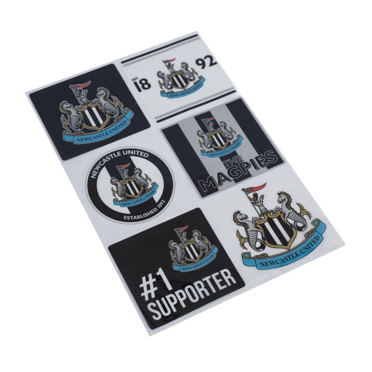 Newcastle United FC Auto Sticker Set 6er Pack mehrfarbig gestreift aus Kunststoff - Bild 2