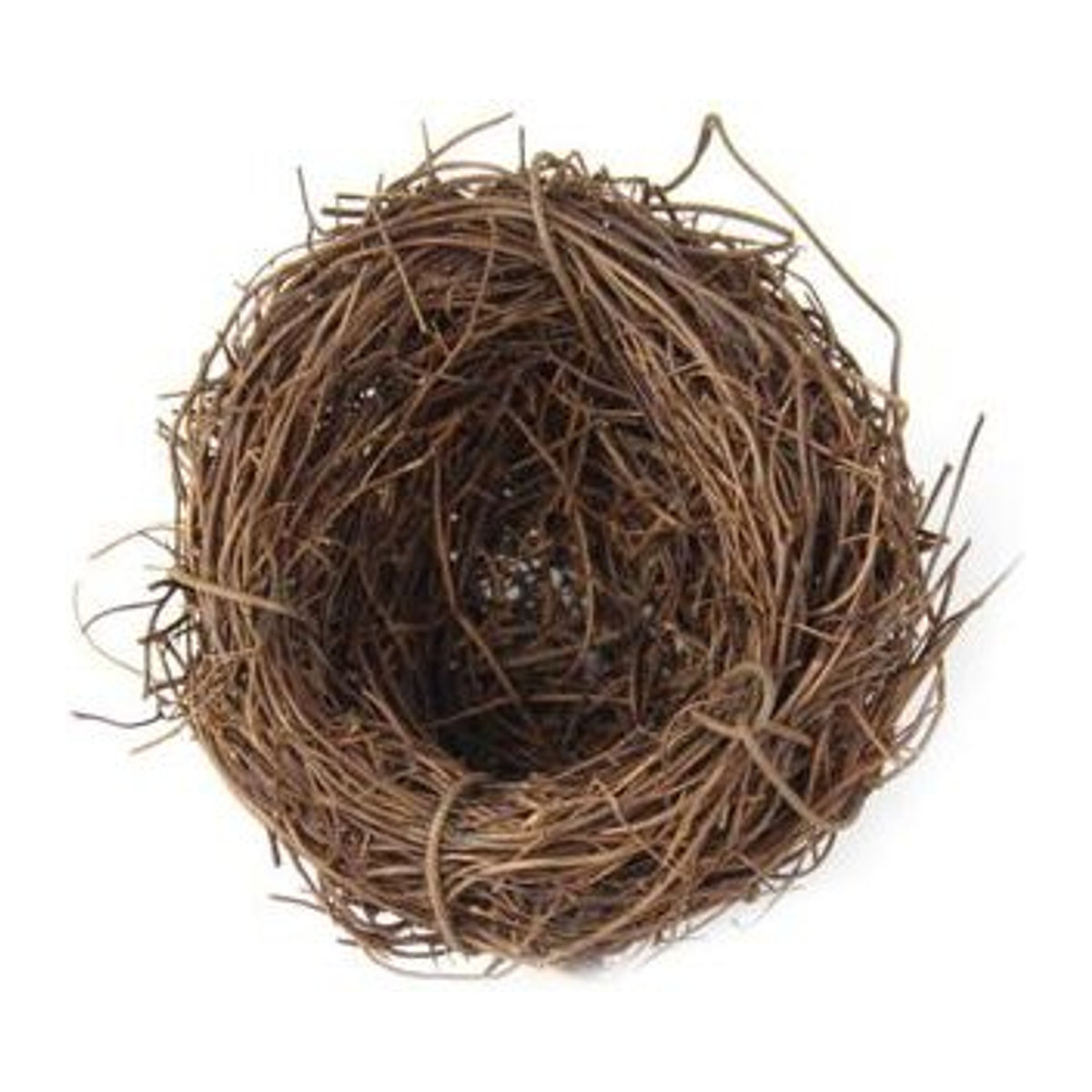NexGoods Künstliches Vogelnest aus Rattan in Braun, rustikale Dekoration für Ostern, Hochzeit und Weihnachten, Durchmesser: 6 cm - Bild 1