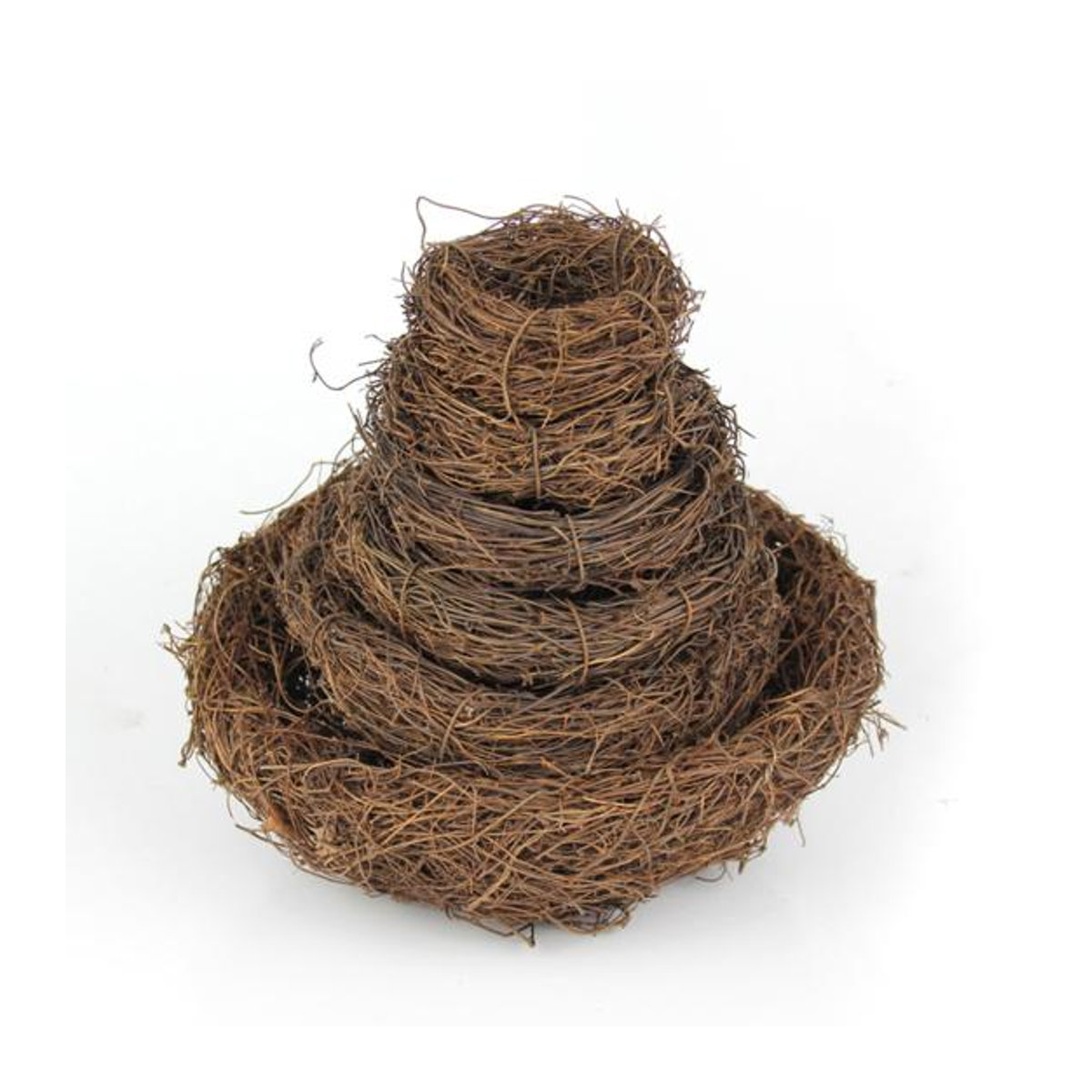 NexGoods Künstliches Vogelnest aus Rattan in Braun, rustikale Dekoration für Ostern, Hochzeit und Weihnachten, Durchmesser: 6 cm - Bild 2