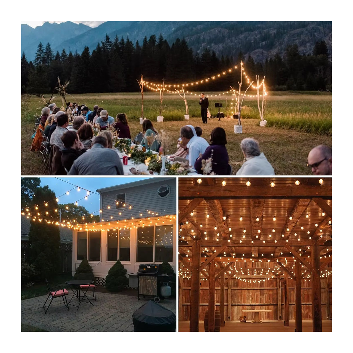 nexillumi G40 LED Außenbeleuchtung IP44 Lichterkette mit Stecker für Garten und Balkon - Bild 6
