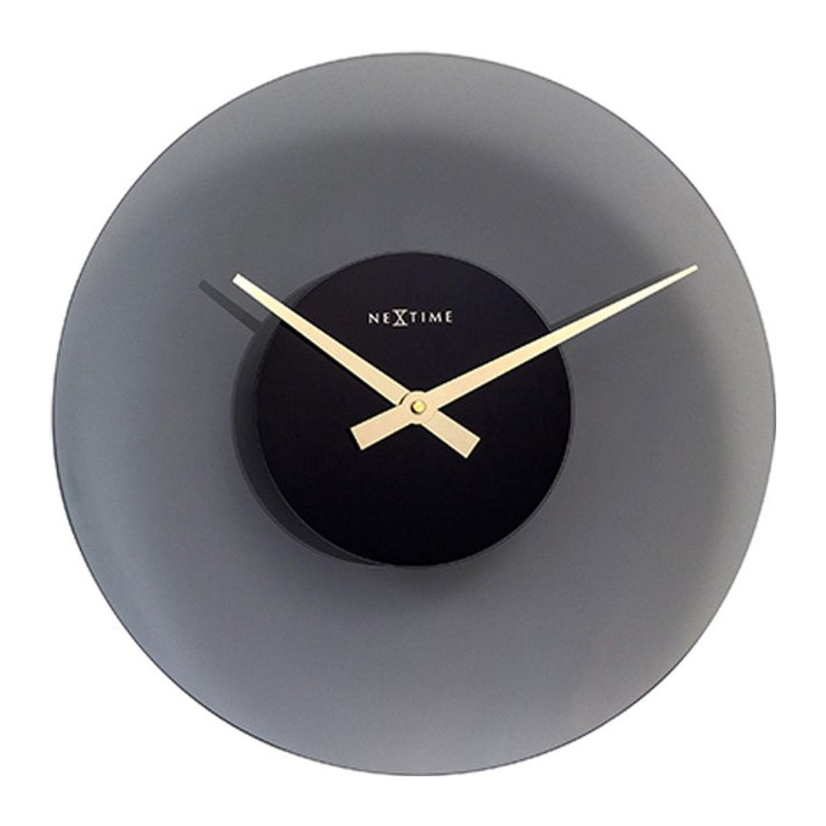 Nextime Wanduhr aus Glas in Grau, minimalistisches Design, analog und rund - Bild 1