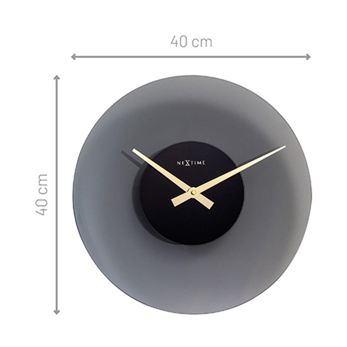 Nextime Wanduhr aus Glas in Grau, minimalistisches Design, analog und rund - Bild 3