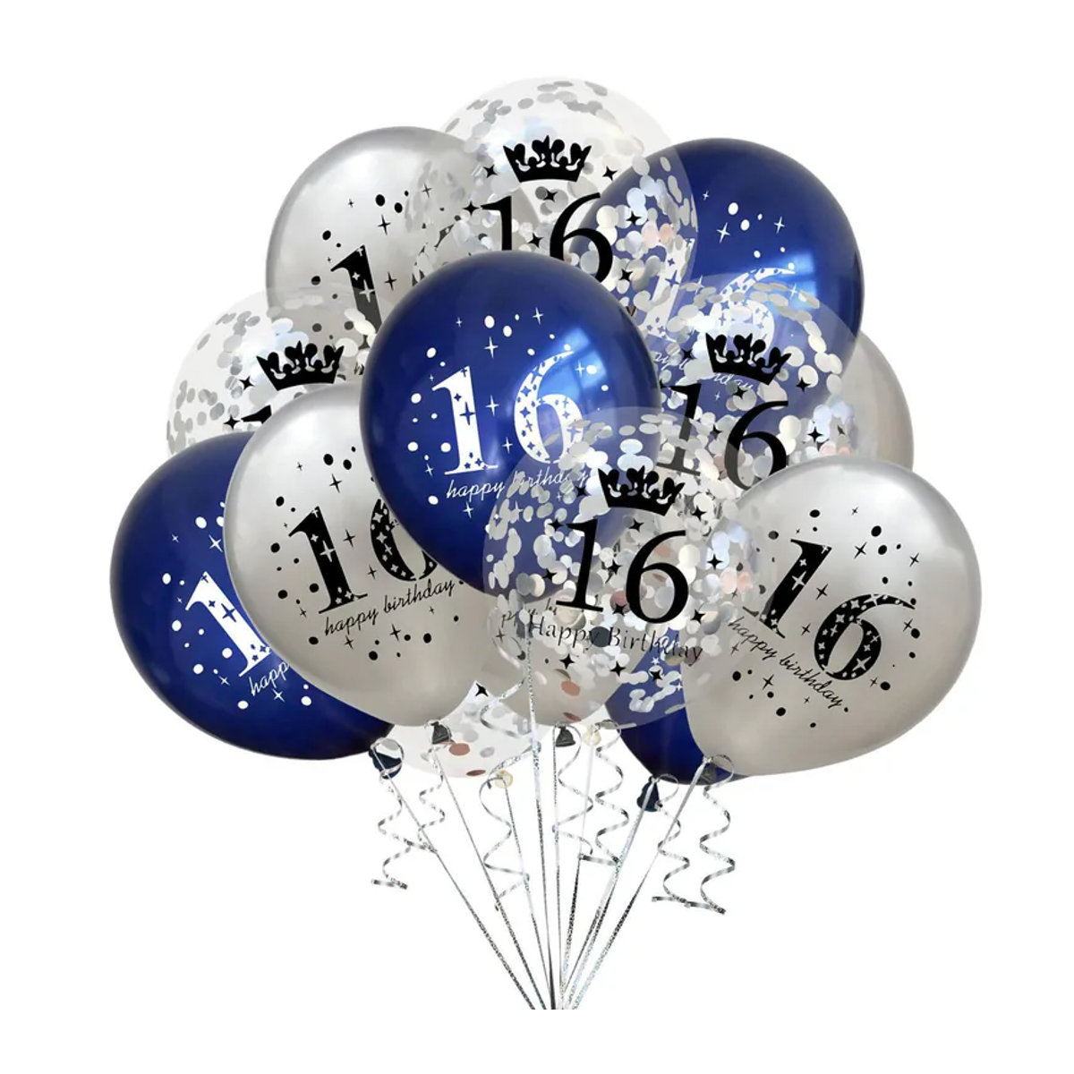 Ngs & Events Ballon und Konfetti Set in Blau für die Geburtstagsdekoration von Erwachsenen - Bild 1