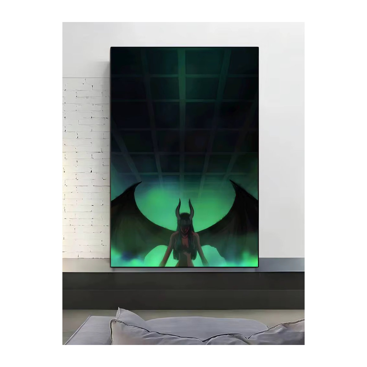 Nico Robin Poster ONE PIECE Wandkunstdruck Porträt in Grün, Hochformat, Rahmenlos - Bild 1