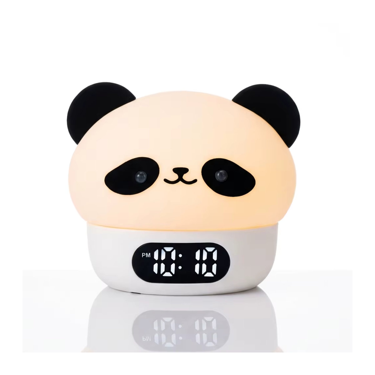 Niditon Panda Digitaler Wecker und Nachtleuchte mit Berührungssensor, Wiederaufladbare Kinderlampe in Bunt, Weiß oder Schwarz/Weiß - Bild 7
