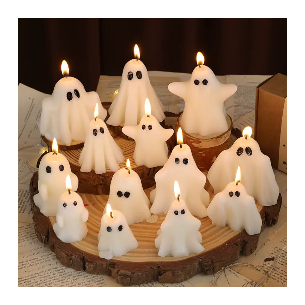Niedliche Geister-Figurenkerzen aus Wachs in Weiß für deine Halloween-Dekoration inklusive DIY-Werkzeugen - Bild 2