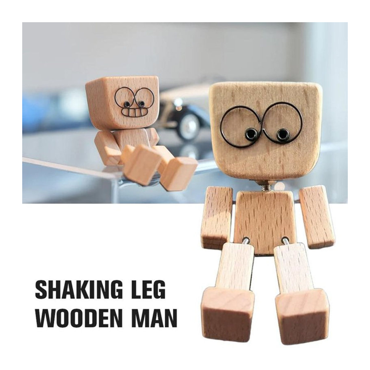 Niedliche Holzfigur Dolly als dekorative Desktop-Dekoration und Aromatherapie-Ornament in Braun - Bild 1