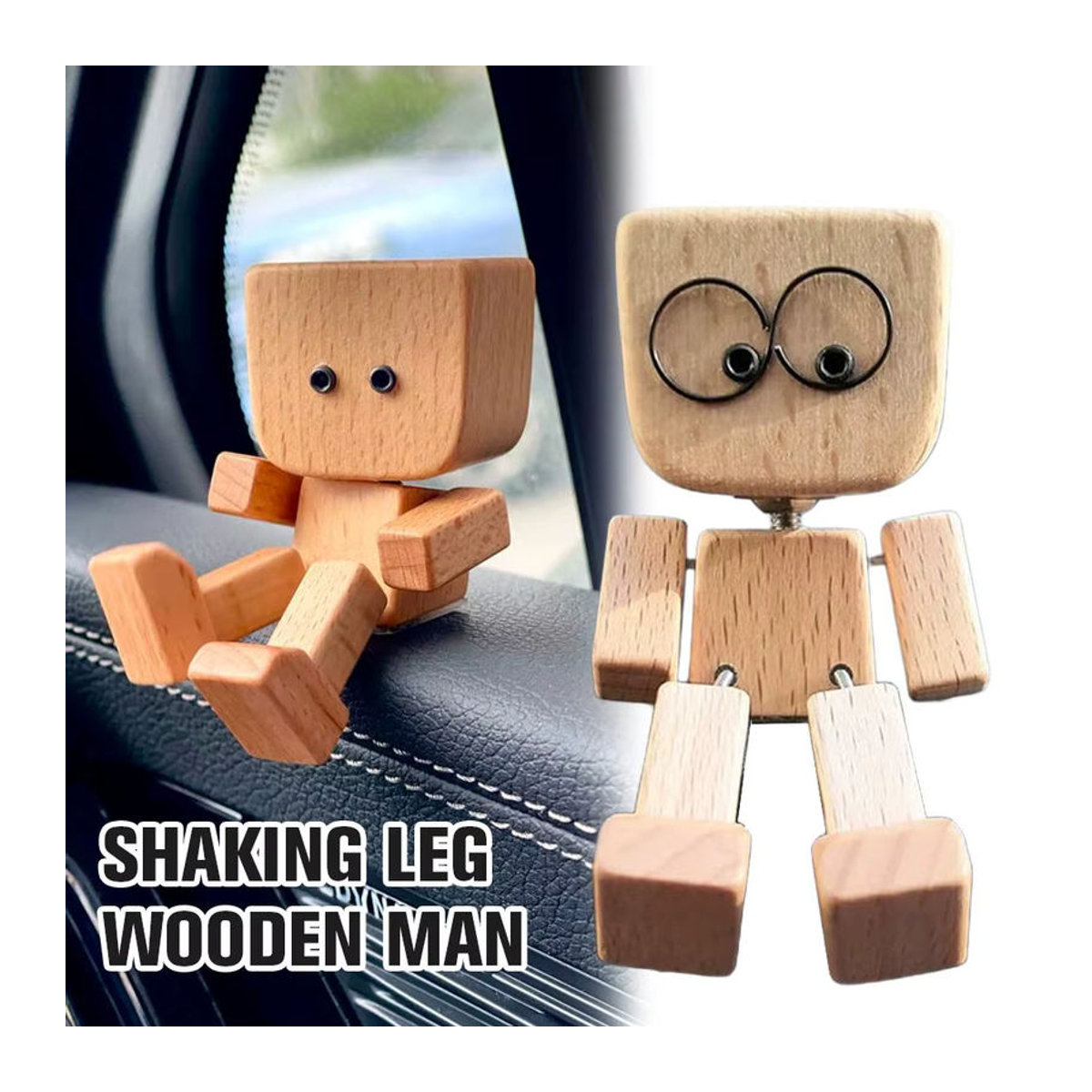 Niedliche Holzfigur Dolly als dekorative Desktop-Dekoration und Aromatherapie-Ornament in Braun - Bild 2