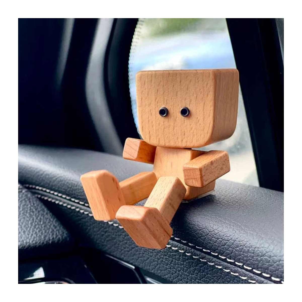 Niedliche Holzfigur Dolly als dekorative Desktop-Dekoration und Aromatherapie-Ornament in Braun - Bild 5