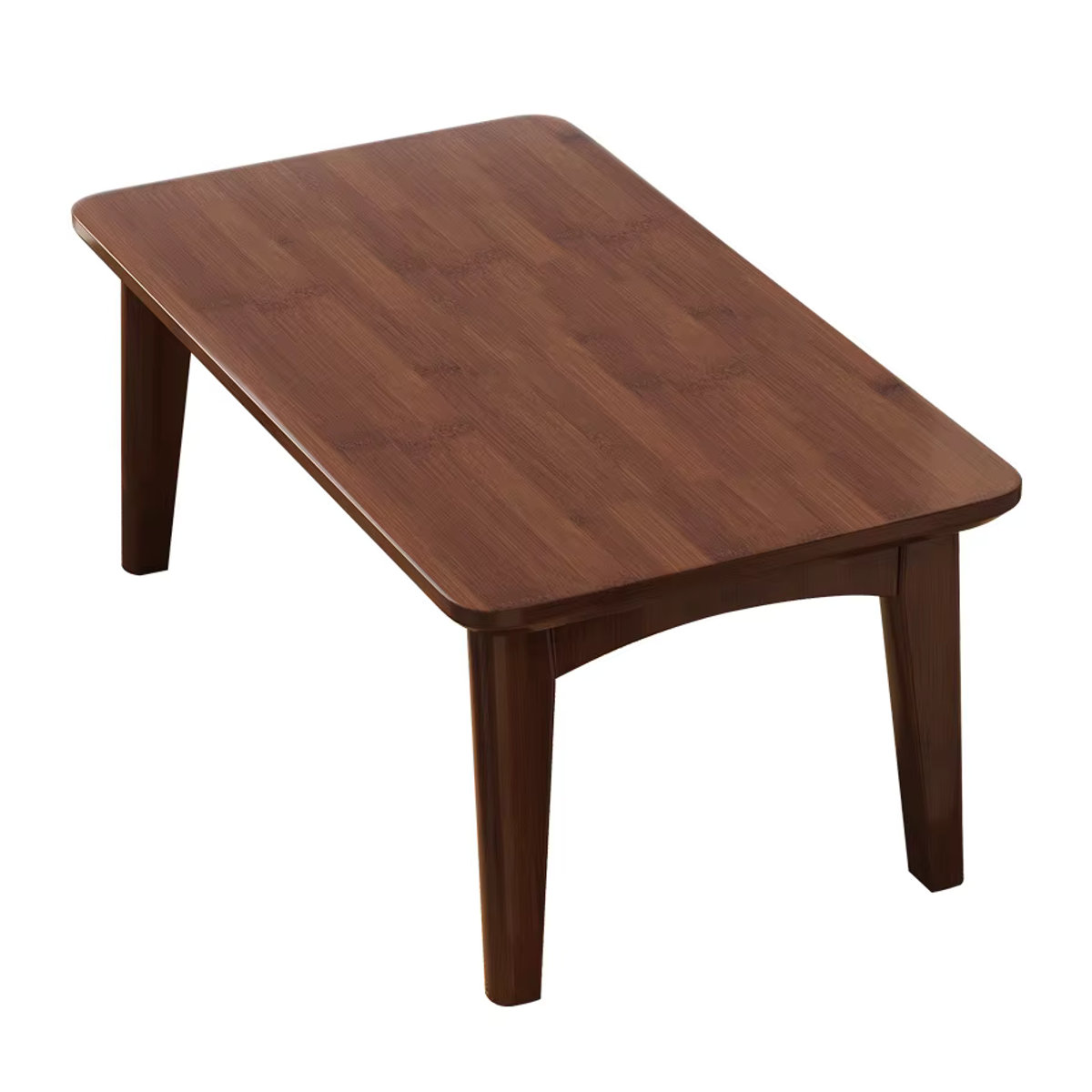 Niedriger Klapptisch im chinesischen Stil aus Holz in Nussbaum Braun, Rechteckiger Nanzhu Teezeremonietisch für Tatami, Erkerfenster oder Balkon, B: 60 cm, T: 40 cm, H: 60 cm - Bild 5