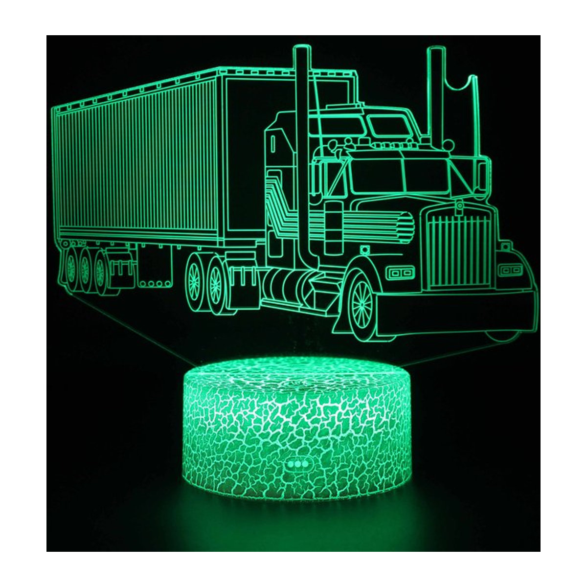 Nighdn Truck 3D Illusion Tischlampe mit 7 Farbwechseln aus Acryl als buntes Nachtlicht zur Dekoration - Bild 1