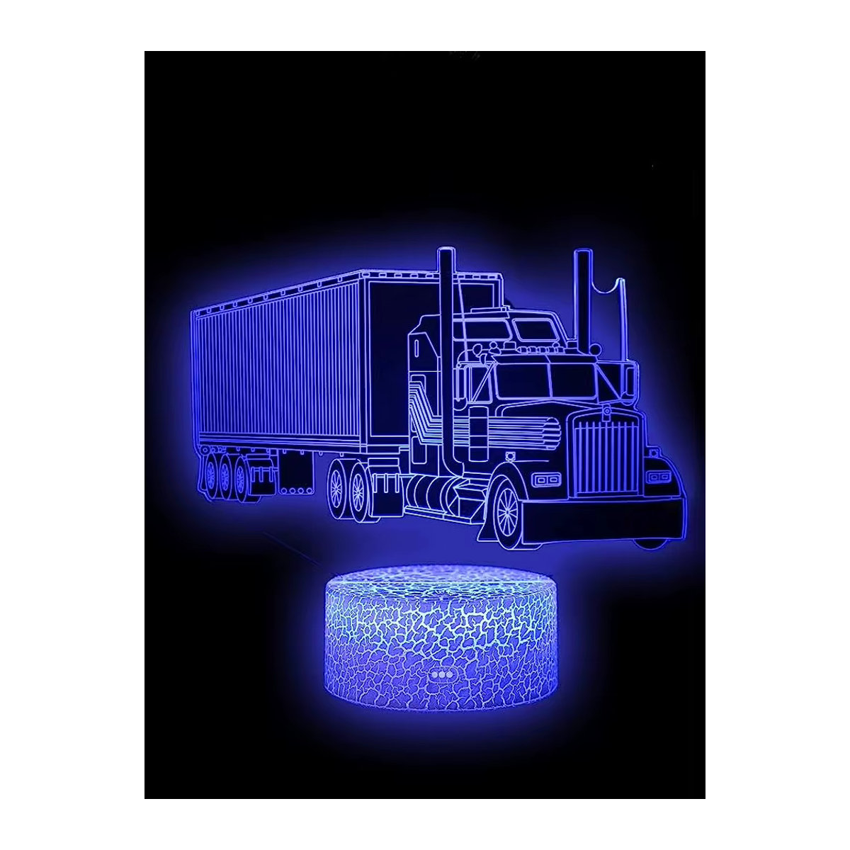 Nighdn Truck 3D Illusion Tischlampe mit 7 Farbwechseln aus Acryl als buntes Nachtlicht zur Dekoration - Bild 5