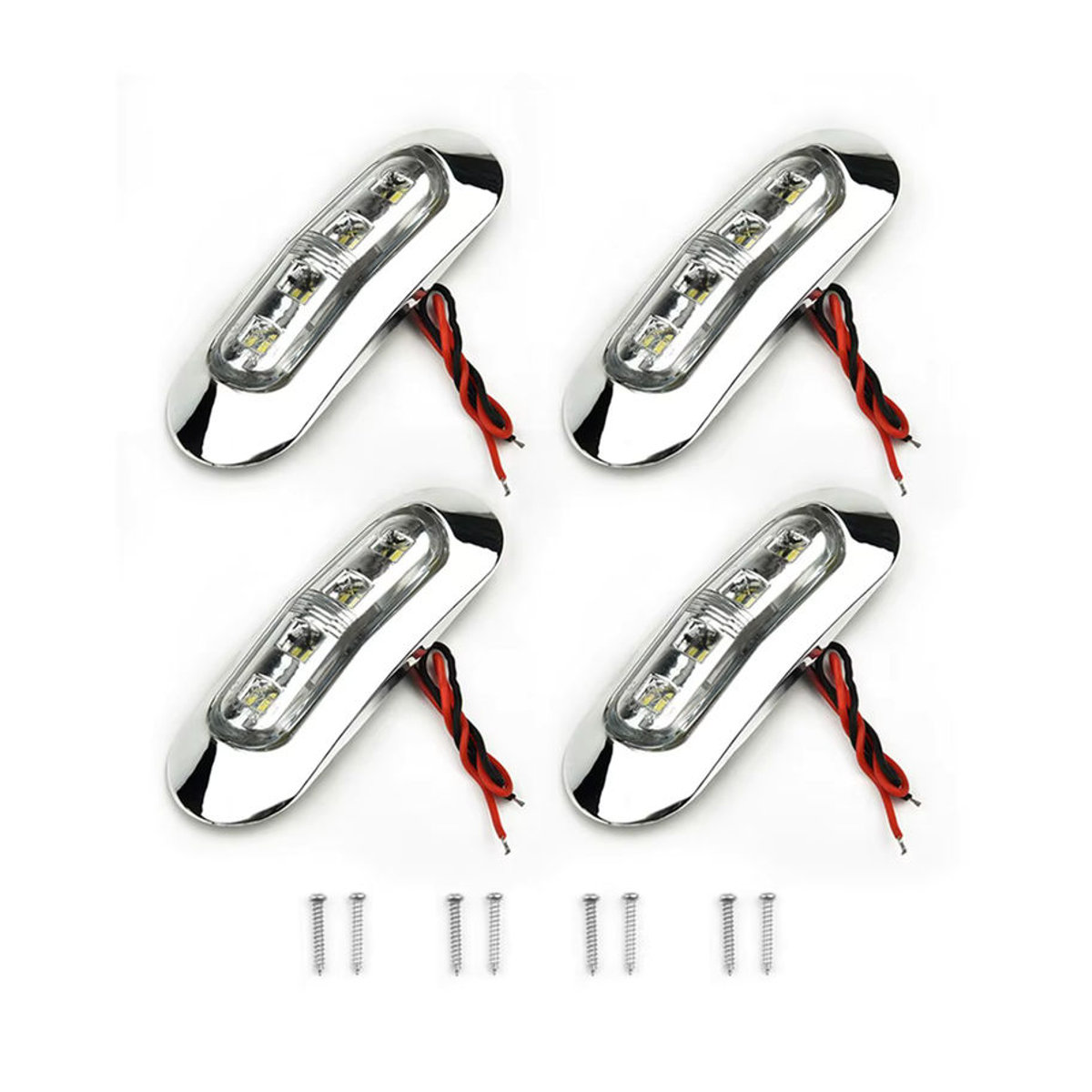 NIGHTKIST 4er Set LED Marine Boot Höflichkeitslichter Weiß Wasserdicht für Kabine und Deck DC 12V-24V - Bild 3