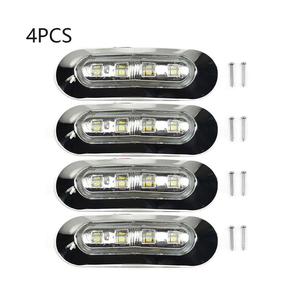NIGHTKIST 4er Set LED Marine Boot Höflichkeitslichter Weiß Wasserdicht für Kabine und Deck DC 12V-24V - Bild 4