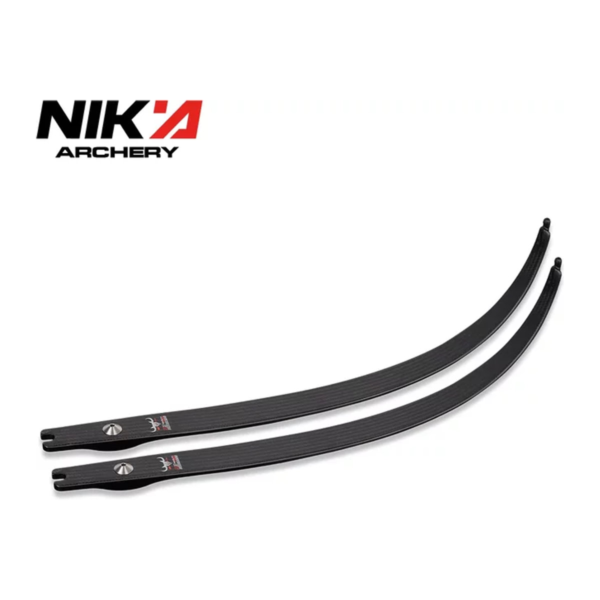 Nika Bogenschießen Recurve Bogen Gliedmaßen mit N3 Carbonfaser und BULL Logo - Bild 1