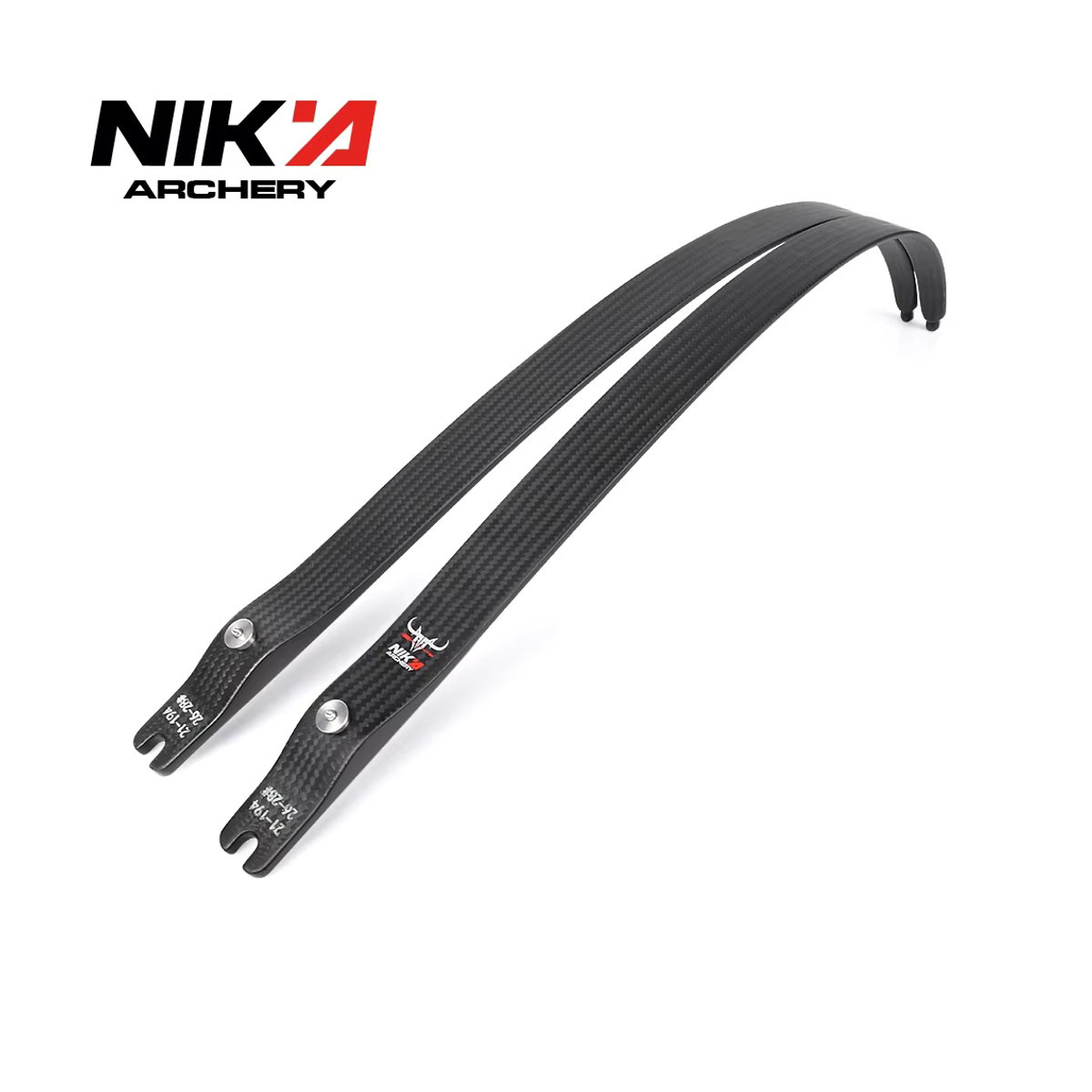 Nika Bogenschießen Recurve Bogen Gliedmaßen mit N3 Carbonfaser und BULL Logo - Bild 2