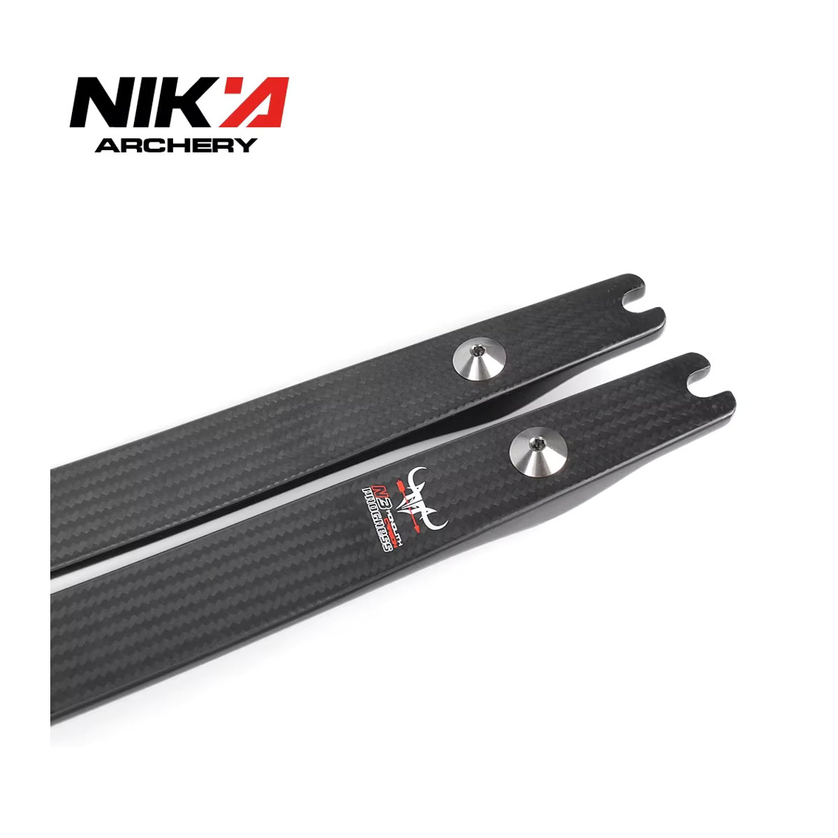 Nika Bogenschießen Recurve Bogen Gliedmaßen mit N3 Carbonfaser und BULL Logo - Bild 4