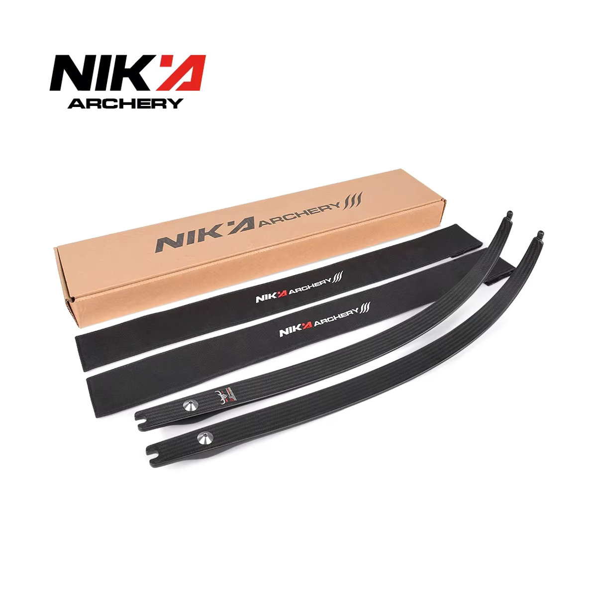 Nika Bogenschießen Recurve Bogen Gliedmaßen mit N3 Carbonfaser und BULL Logo - Bild 5
