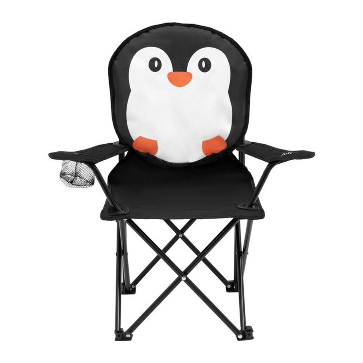 NILS CAMP Klappstuhl Pinguin Nils Fun Schwarz/Weiß aus Polyester und Stahl - Bild 1