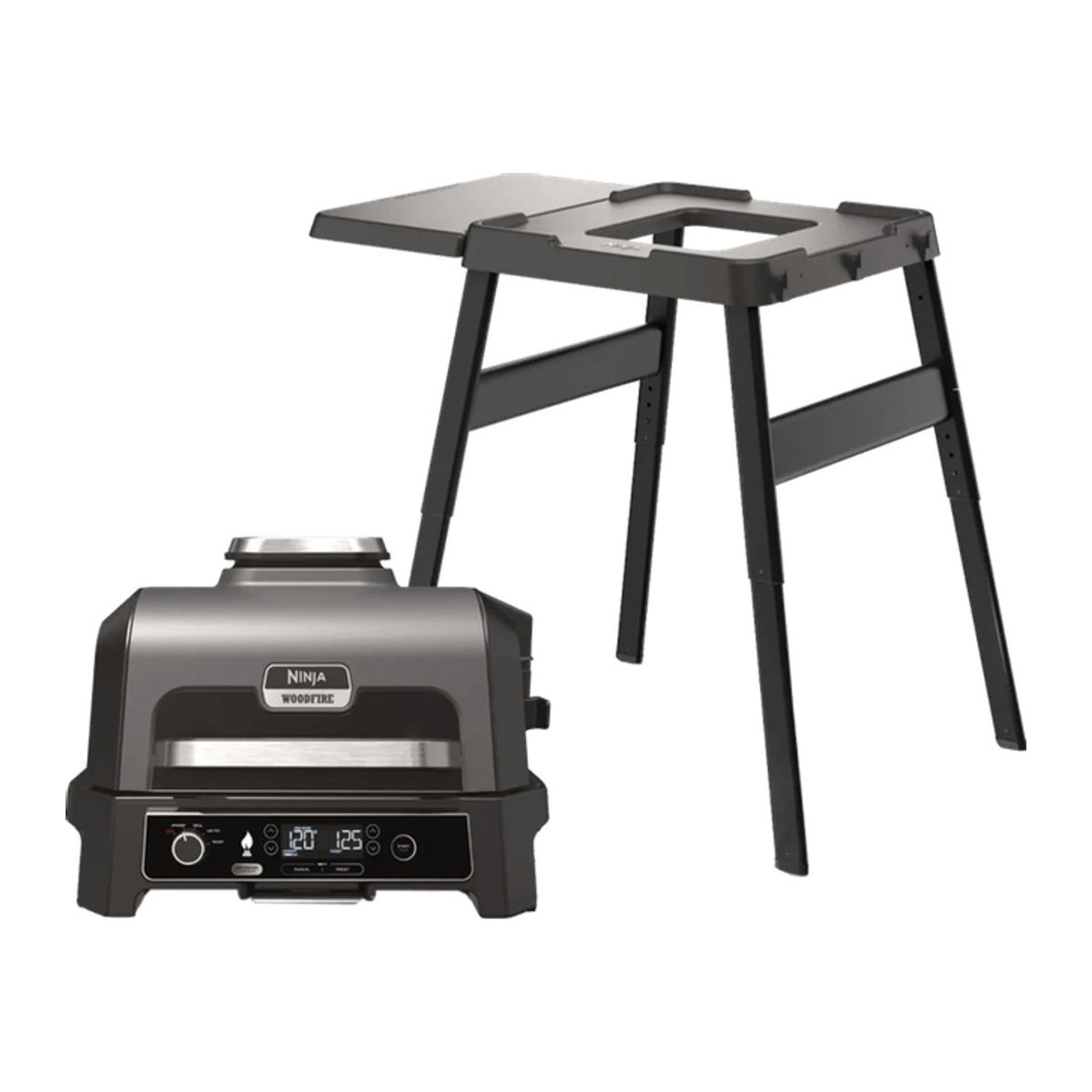 Ninja Woodfire Elektrogrill und Smoker OG850EU mit Ständer in Schwarz - Bild 1