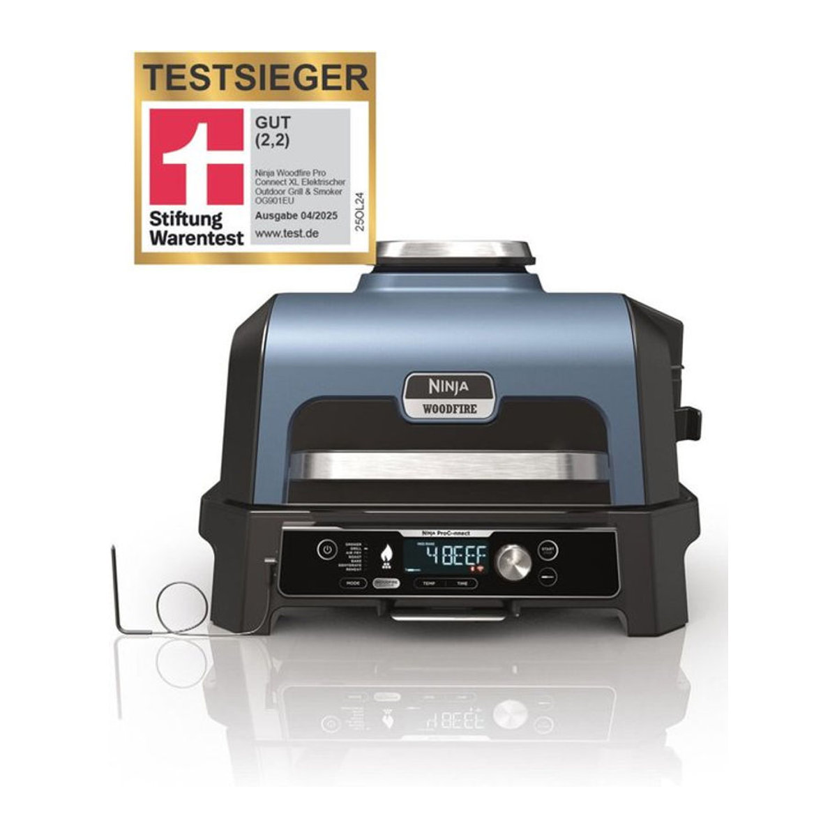 Ninja Woodfire Pro Connect XL Elektrogrill und Smoker OG901EU in Blau - Bild 2