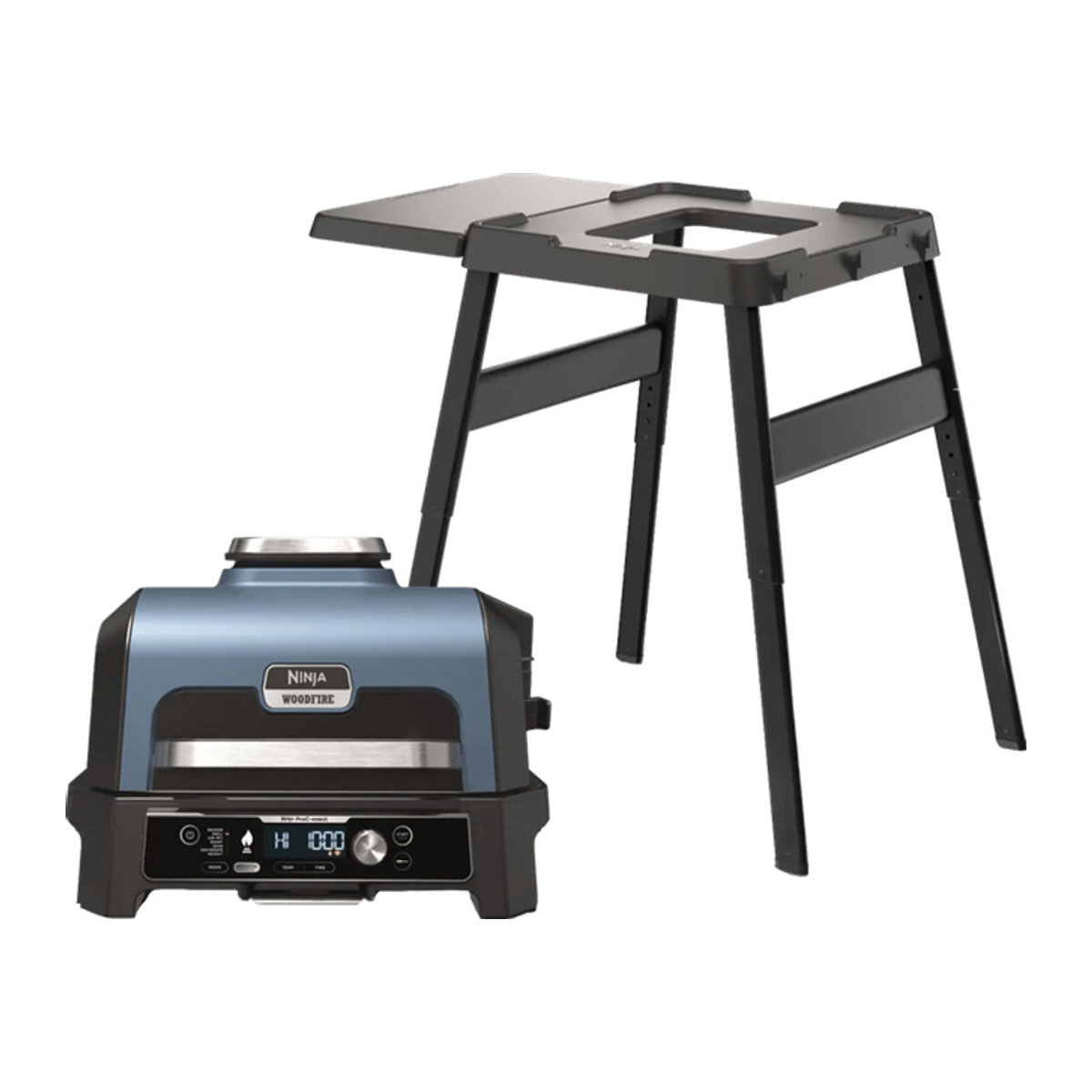 Ninja Woodfire Pro XL Elektrogrill und Smoker OG901EU mit Ninja Woodfire Ständer in Schwarz - Bild 1