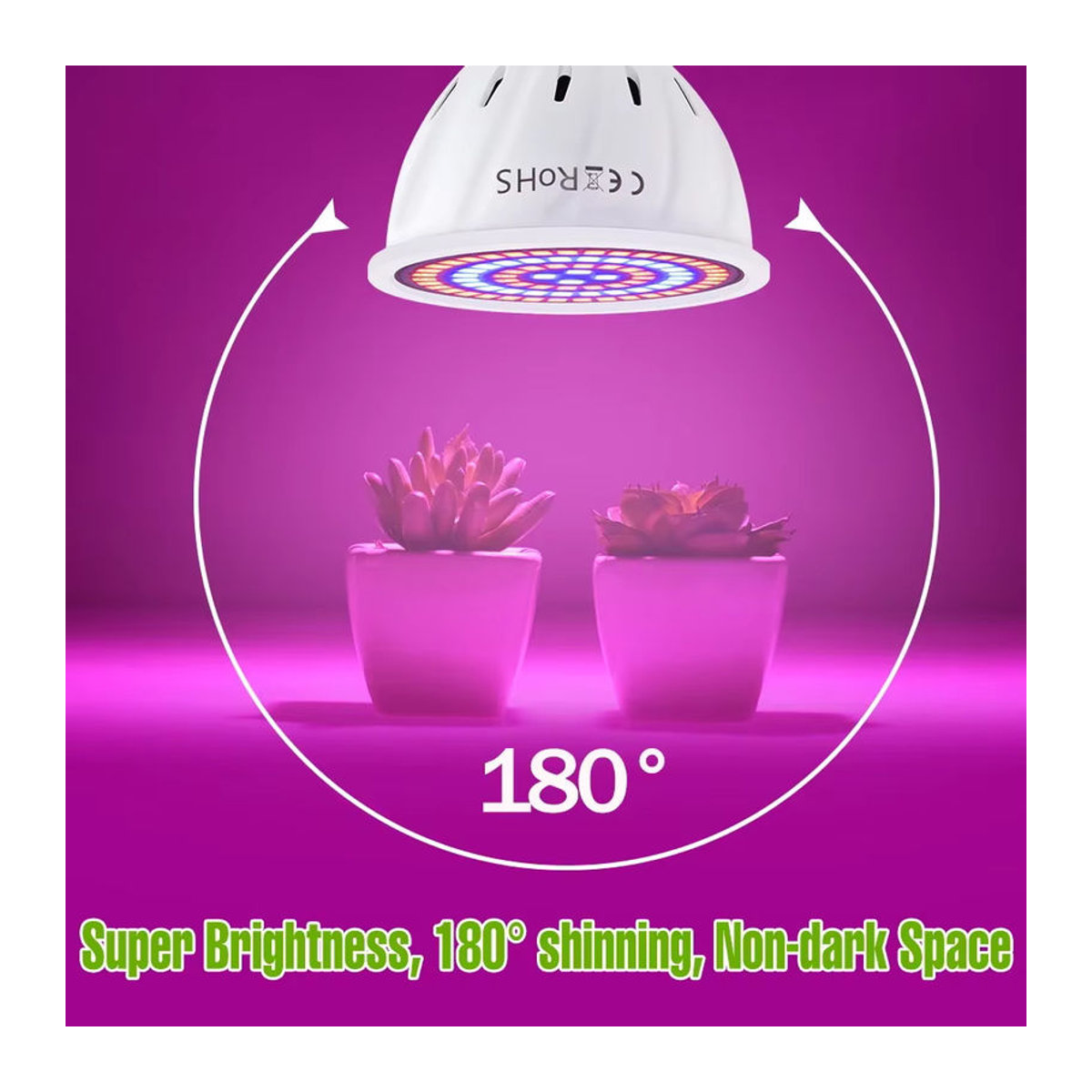 NJHIKG 9W Vollspektrum LED Pflanzenlampe E27 für Indoor Pflanzenanbau und Gewächshaus - Bild 4