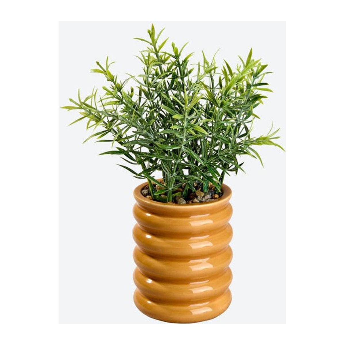 NKD Kunstblume Lavendel in Keramiktopf, Grün/Braun, Höhe: 13 cm - Bild 1