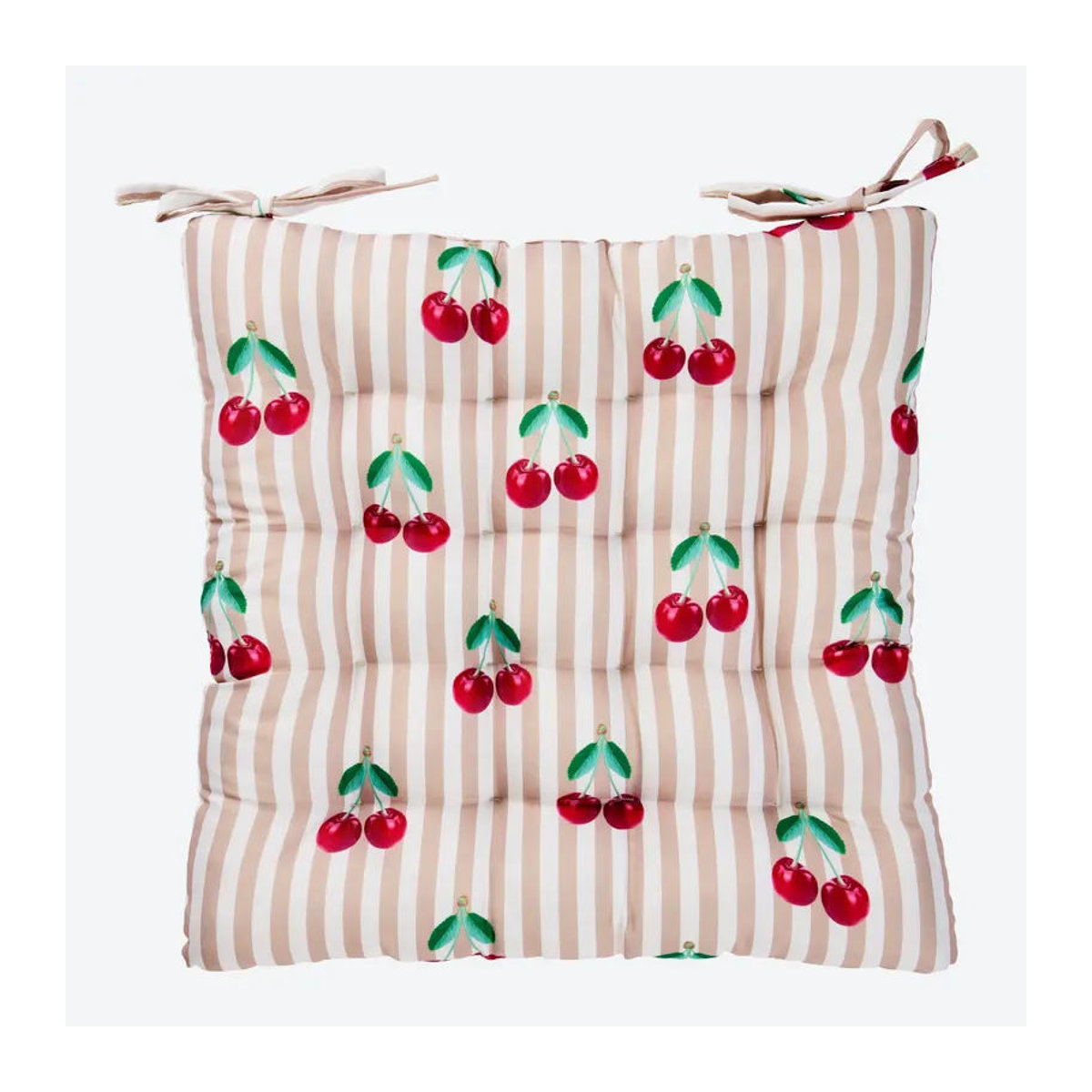 NKD Outdoor-Stuhlkissen quadratisch aus Polyester in Rot mit Streifen, B/T/H: 40 x 40 x 5 cm - Bild 2