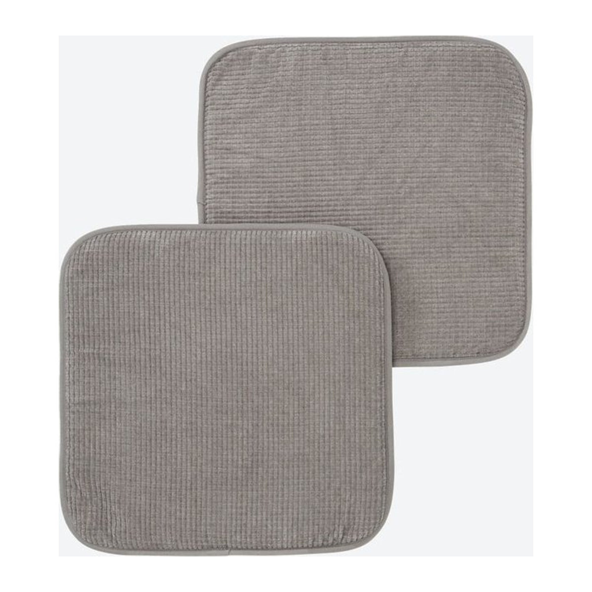 NKD Stuhlkissen 2er-Pack grau, B/B: 38 x 38 cm - Bild 1