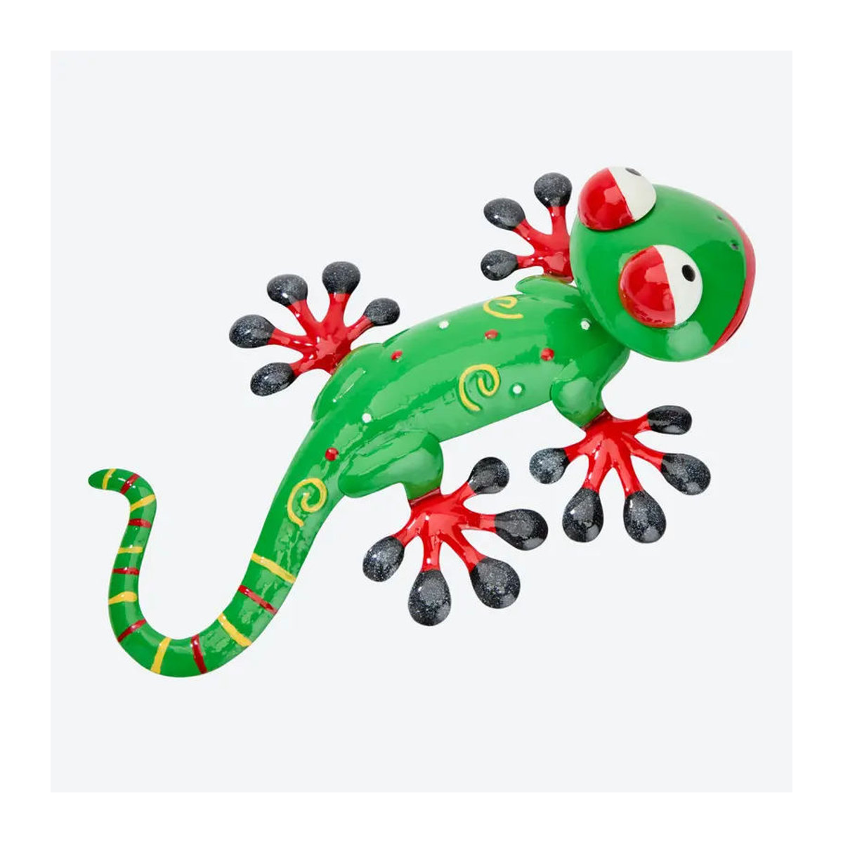 NKD Wandhänger Gecko Hängeornament aus Metall in Grün, B/H/T: 26 x 17 x 5 cm - Bild 2
