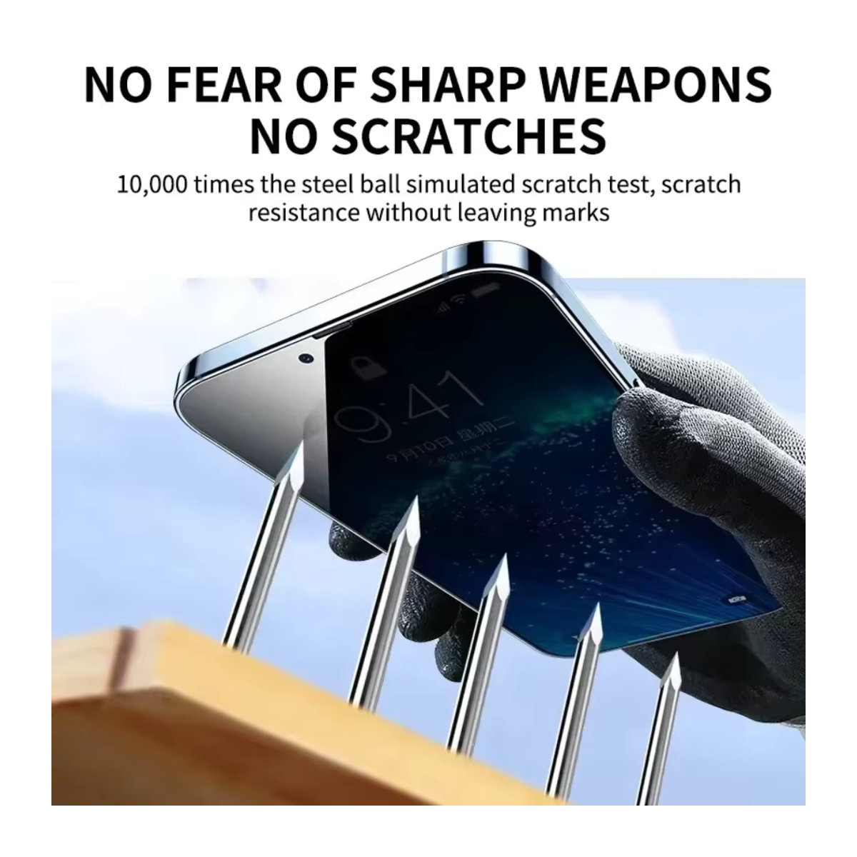 NNBILI 4er Set Privatsphäre Displayschutzfolie Anti-Spion Glas für iPhone 11 12 13 14 15 16 17 Pro Max und iPhone 16e 17Air in Schwarz - Bild 4