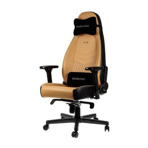 Noblechairs ICON Gamingstuhl aus Echtleder in Braun und Schwarz