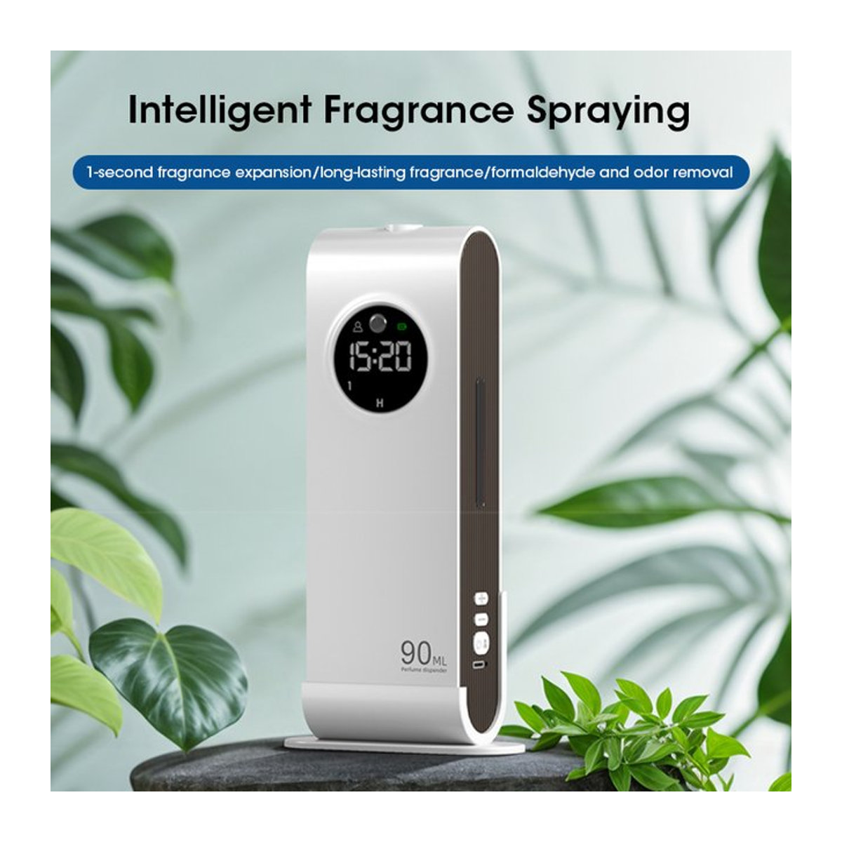 NOCCLILI Elektrischer Diffusor für ätherische Öle, tragbare Mini-Aromatherapie-Maschine mit USB-Aufladung, weiß - Bild 1