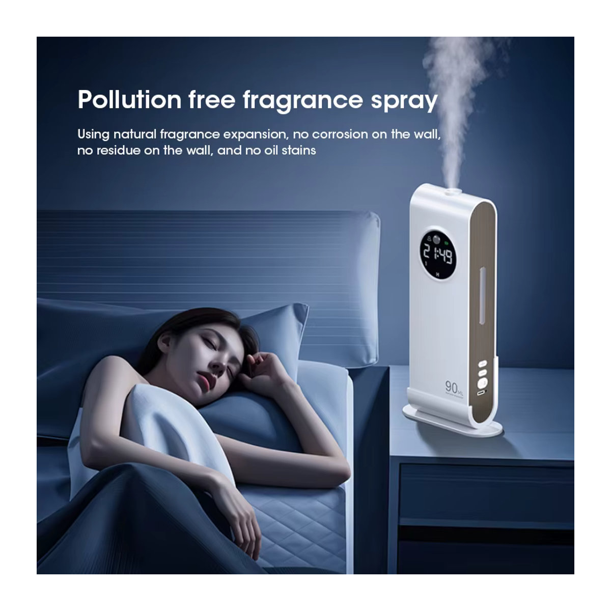 NOCCLILI Elektrischer Diffusor für ätherische Öle, tragbare Mini-Aromatherapie-Maschine mit USB-Aufladung, weiß - Bild 4