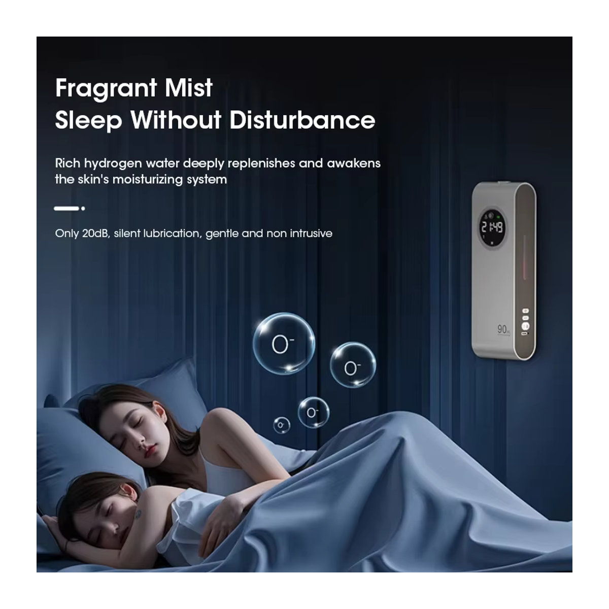 NOCCLILI Elektrischer Diffusor für ätherische Öle, tragbare Mini-Aromatherapie-Maschine mit USB-Aufladung, weiß - Bild 5