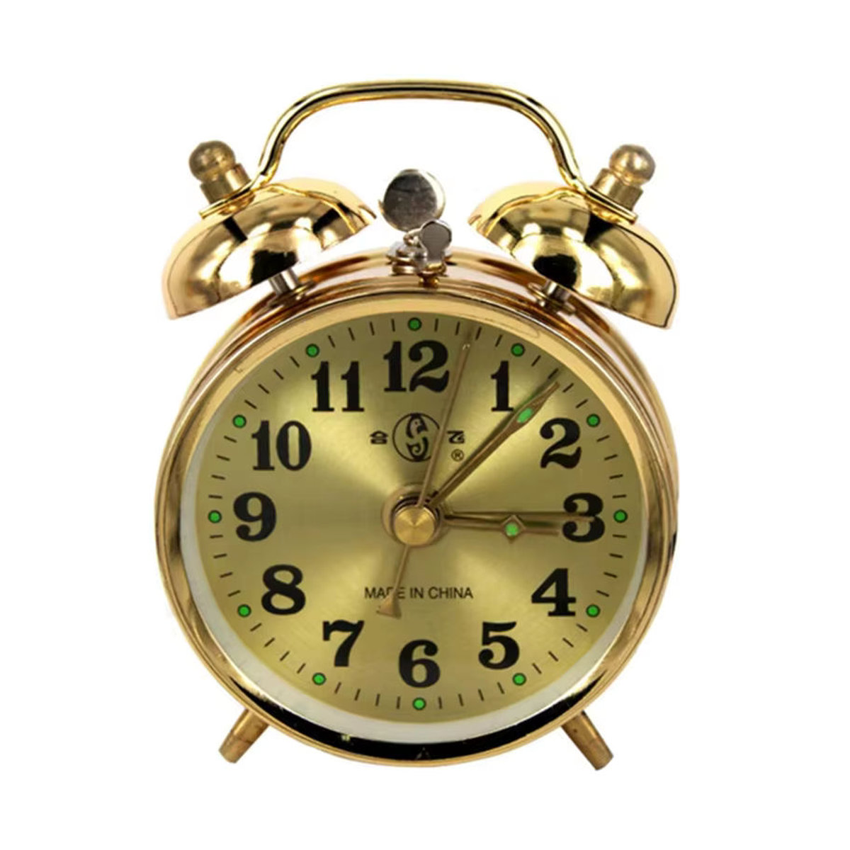 NOCCLILI Mechanischer Wecker im Vintage-Design aus Metall, Analog, Gold, mit Schlummerfunktion - Bild 2