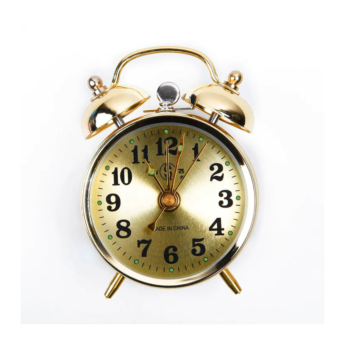 NOCCLILI Mechanischer Wecker im Vintage-Design aus Metall, Analog, Gold, mit Schlummerfunktion - Bild 3