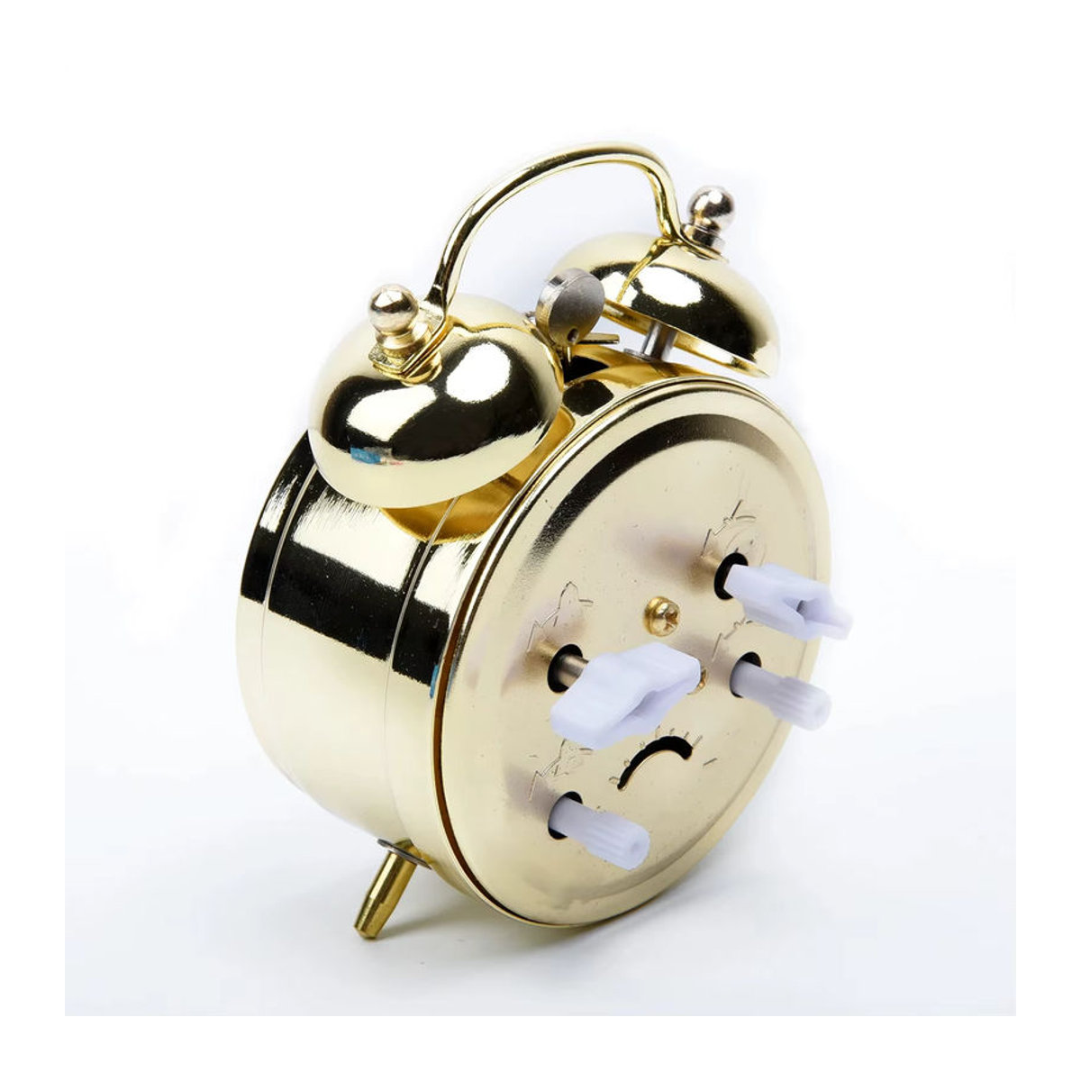 NOCCLILI Mechanischer Wecker im Vintage-Design aus Metall, Analog, Gold, mit Schlummerfunktion - Bild 5