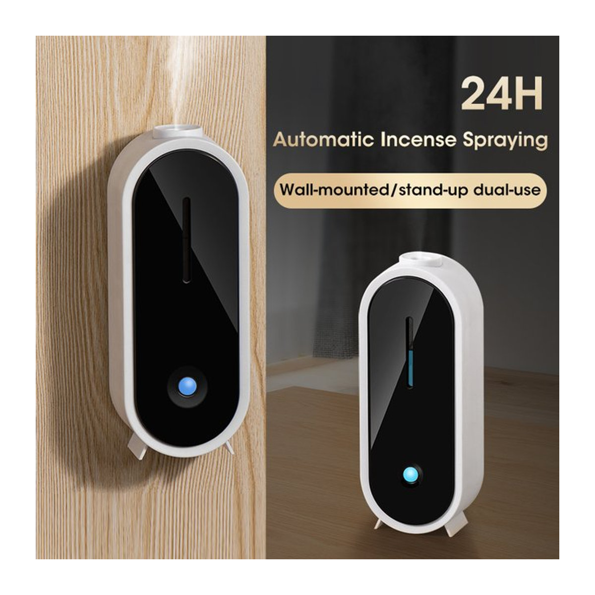 NOCCLILI Tragbarer Ultraschall Diffusor für Aromatherapie, USB Smart Luftreiniger und Lufterfrischer in Weiß - Bild 1
