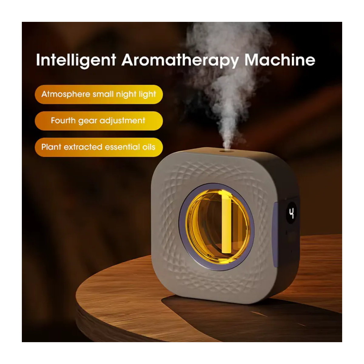 NOCCLILI USB-Mini-Smart-Aromatherapie-Diffusor in Weiß für Zuhause und Auto, Elektrischer Duftzerstäuber für ätherische Öle zur Luftreinigung und Desodorierung - Bild 3