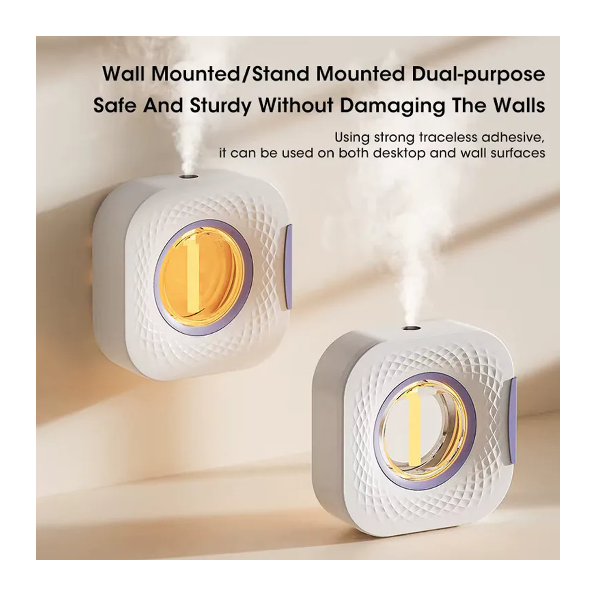 NOCCLILI USB-Mini-Smart-Aromatherapie-Diffusor in Weiß für Zuhause und Auto, Elektrischer Duftzerstäuber für ätherische Öle zur Luftreinigung und Desodorierung - Bild 4