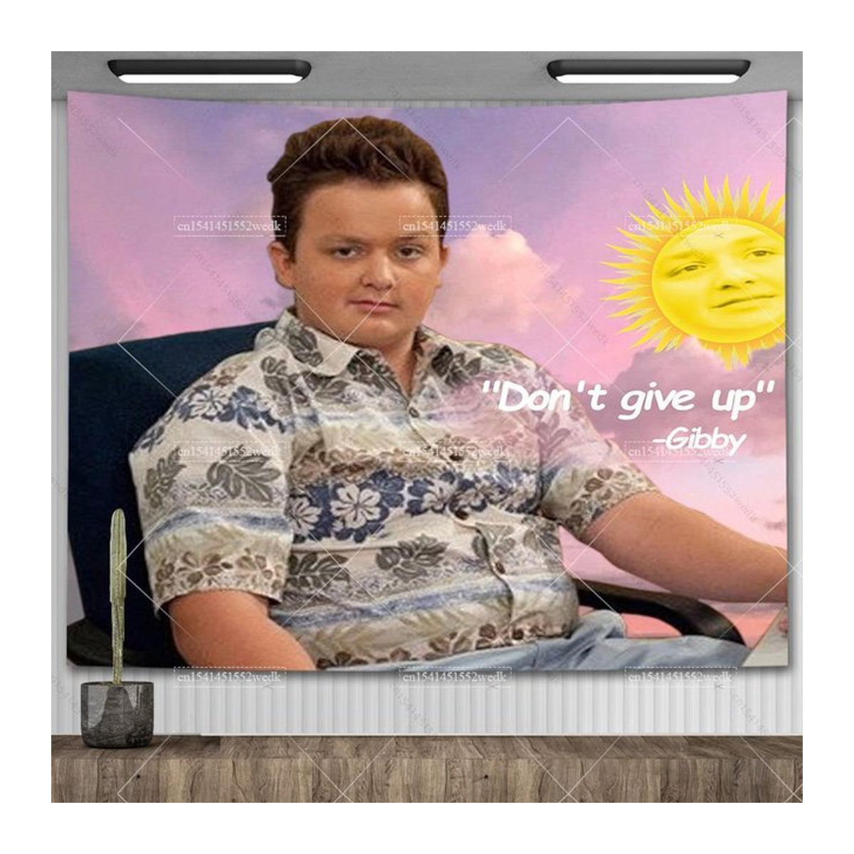 Noick Gibby iCarly Meme Wandteppich Mehrfarbig als ästhetische Wanddekoration oder Yoga Matte - Bild 1