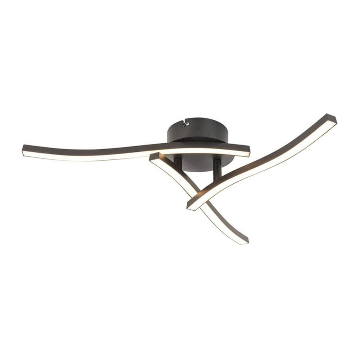 Nolo Deckenleuchte Kim LED Deckenlampe aus Metall in Schwarz, B/H/L: 50 x 12 x 50 cm - Bild 1