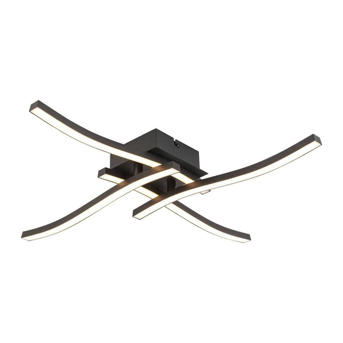 Nolo Deckenleuchte Kim LED Schwarz Metall Modern Minimalistisch B/H/L: 50 x 50 x 12 cm - Bild 1