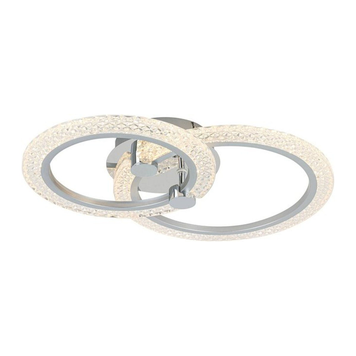 Nolo LED Deckenleuchte Maren Modern Chrom Aluminium Metall Kunststoff B/H/L: 34 x 8,5 x 50 cm mit 2 Brennstellen - Bild 1