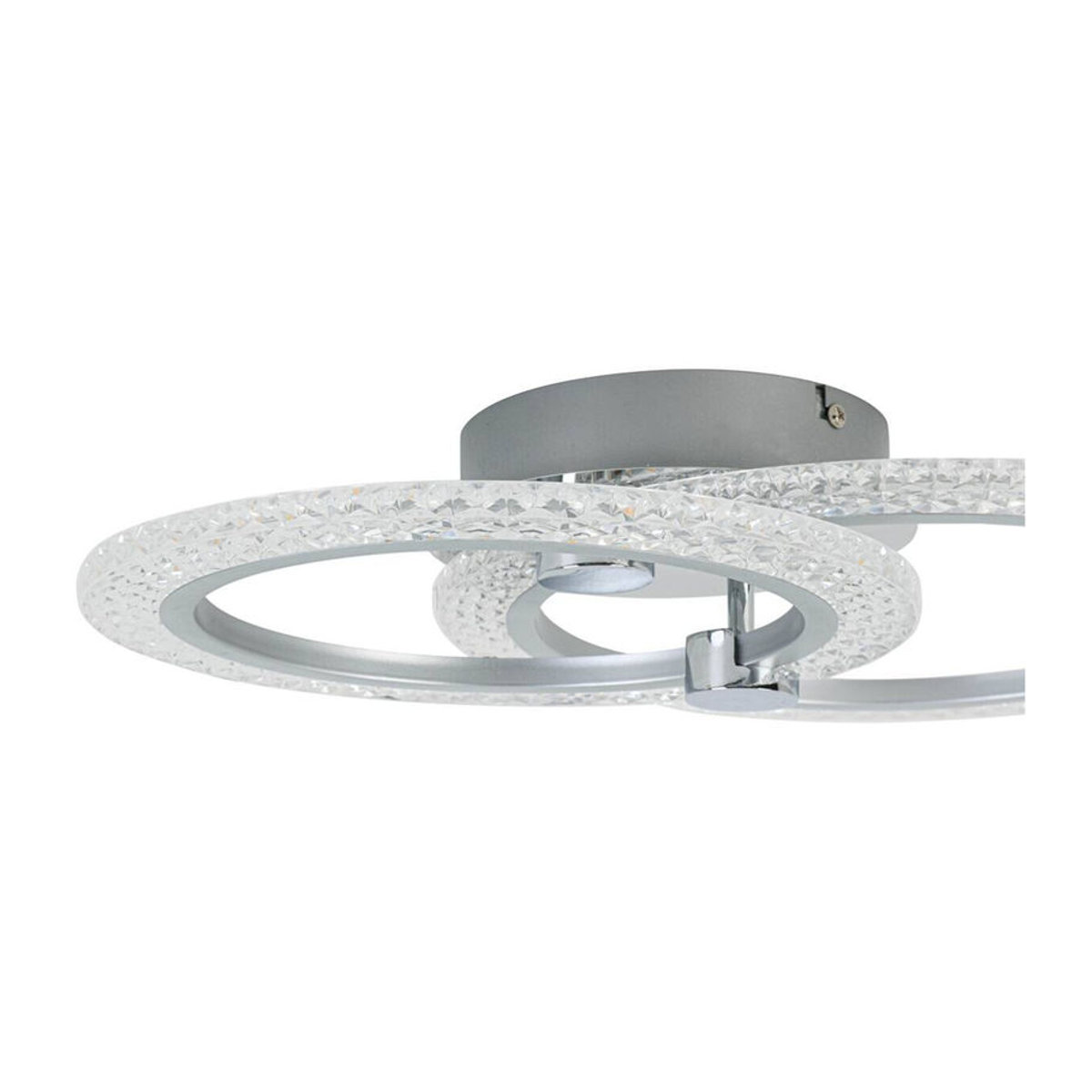 Nolo LED Deckenleuchte Maren Modern Chrom Aluminium Metall Kunststoff B/H/L: 34 x 8,5 x 50 cm mit 2 Brennstellen - Bild 2