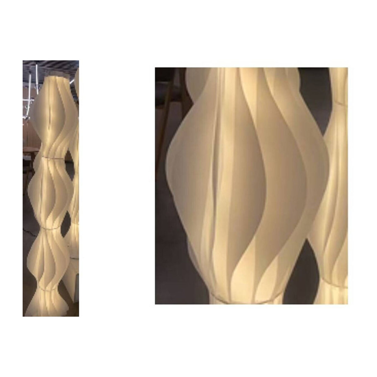Nolo LED-Stehleuchte Split in Weiß, modern und minimalistisch, B/H/T: 30 x 155 x 30 cm - Bild 1