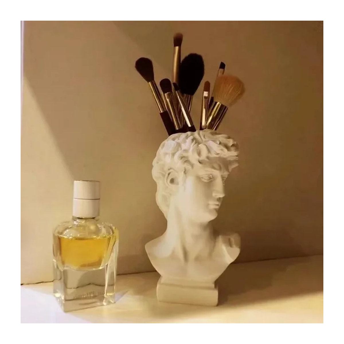 Nordic David Vase aus Keramik in Weiß für Hydrokultur und als Vintage-Deko oder Aufbewahrung für Make-up Pinsel - Bild 1