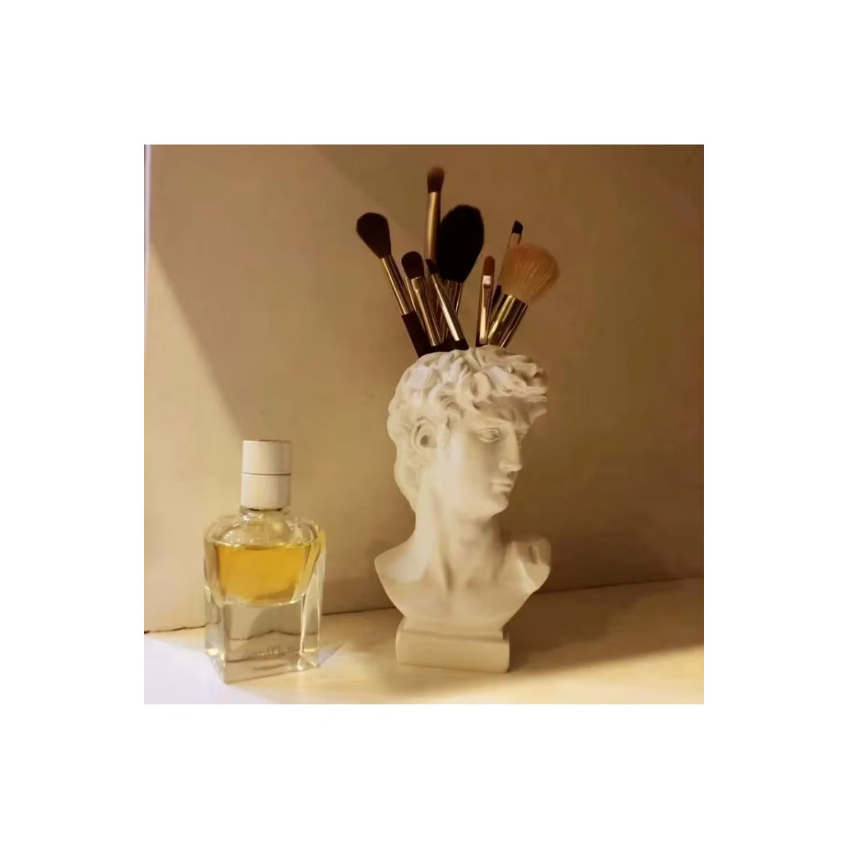 Nordic David Vase aus Keramik in Weiß für Hydrokultur und als Vintage-Deko oder Aufbewahrung für Make-up Pinsel - Bild 7